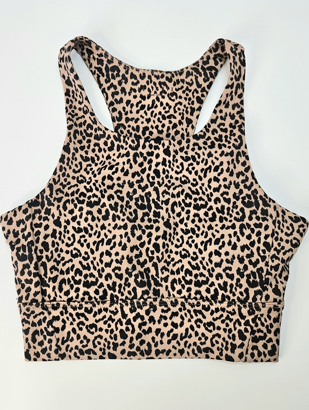 Longline Leopard Print Sports Bra
